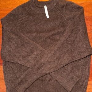 Aritzia Women's Brown Crewneck Sweater